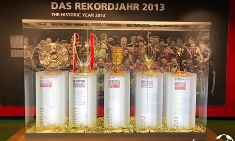 Phòng truyền thống Bayern Munich đẹp rạng ngời với vô vàn danh hiệu