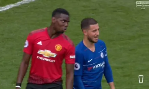 Pogba hẹn Hazard 'cùng tới Madrid' khi đang đối đầu trên sân?