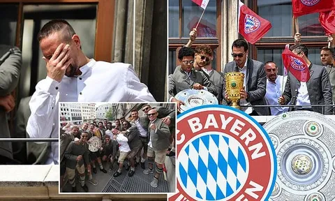 Ribery rơi nước mắt trong đại tiệc của Bayern Munich
