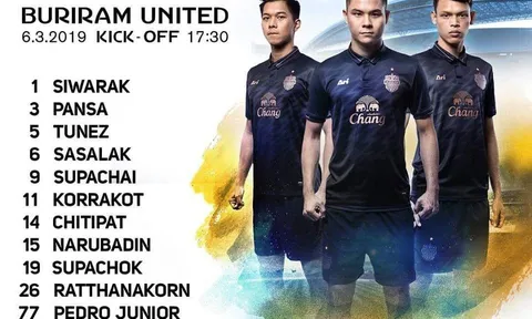 Sau 2 trận, Xuân Trường bị trả lại vị trí không mong muốn ở Buriram United