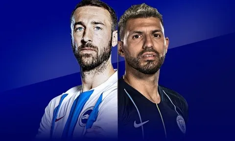 Nhận định Brighton vs Man City: Aguero ghi bàn và chiến thắng 2 sao?