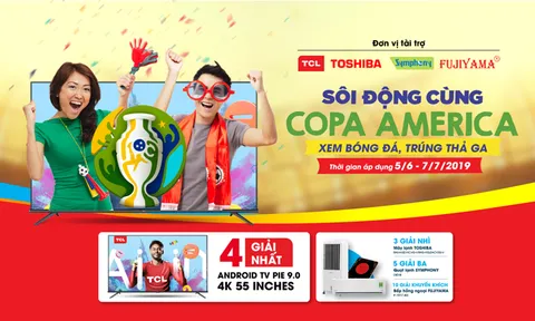 Sôi động cùng Copa America trúng Tivi 55 inches