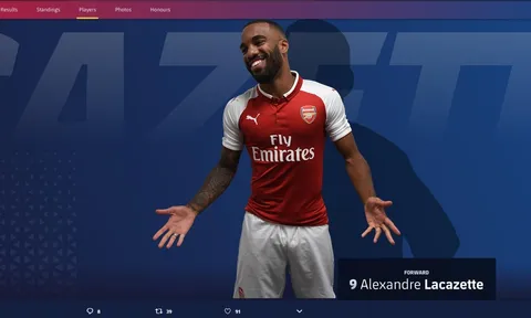 Tại sao Lacazette xuất hiện trên trang chủ Barcelona?