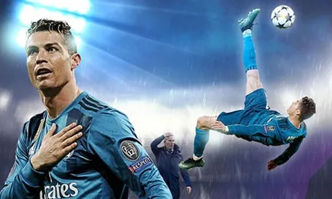 Tròn 1 năm Ronaldo móc bóng làm tung lưới Juve ở Champions League
