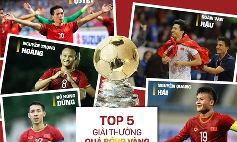 Văn Hậu, Hùng Dũng góp mặt trong top 5 đề cử QBV Việt Nam 2019