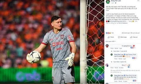 Đặng Văn Lâm gửi thông điệp đến NHM Muangthong sau trận ra mắt tại Thai-League