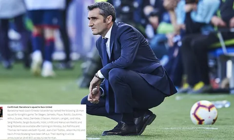 XONG! Barca chốt 18 cầu thủ tiếp đón Man Utd