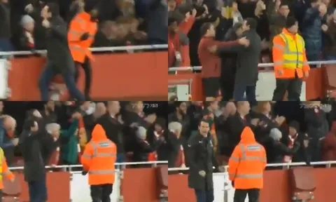 CĐV Arsenal phát cuồng với phản ứng của Emery sau khi Torreira ghi bàn