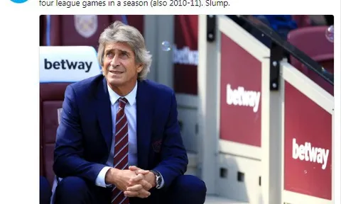 100 triệu đổi lấy 0 điểm, Fan West Ham 'sôi máu' với Pellegrini