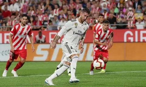 Ramos lập kỷ lục khủng sau khi ghi bàn vào lưới Girona