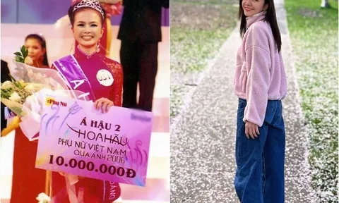 Người đẹp Long An được thưởng 10 triệu đồng khi giành ngôi Á hậu nay hạnh phúc viên mãn, chồng là NSƯT quen mặt