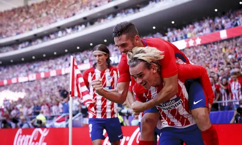 2 ngôi sao tỏa sáng, Atletico Madrid đánh chiếm ngôi nhì bảng của Sevilla