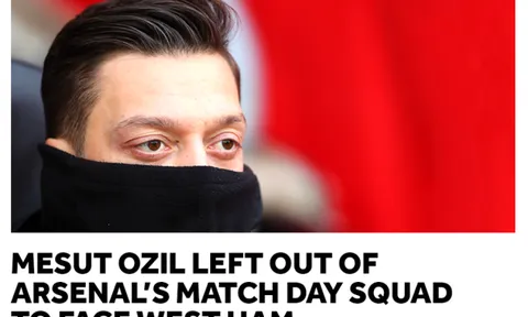 Nóng! Ozil tiếp tục ngồi ngoài trận derby London của Arsenal