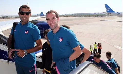 Dàn sao Atletico hành quân đến thủ đô của Azerbaijan