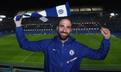 CHÍNH THỨC: Higuain đến Chelsea, mang áo số 9