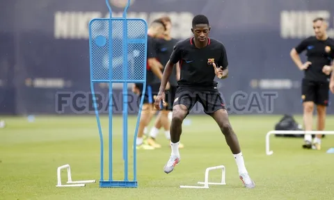 Dembele nỗ lực hòa nhập với các đồng đội mới