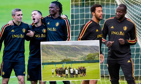 Lukaku lộ biểu cảm khó đỡ trên sân tập tuyển Bỉ