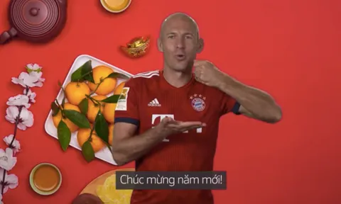 Arjen Robben đích thân chúc mừng năm mới người Việt Nam