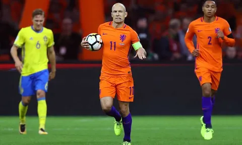 Arjen Robben hoá người hùng trong thắng lợi trước Thuỵ Điển