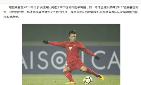 Báo Trung Quốc: Quang Hải nối ngôi Son Heung-min, rực sáng tại Asian Cup
