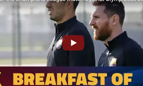 Barca luyện tập căng thẳng chuẩn bị đấu Olympiakos