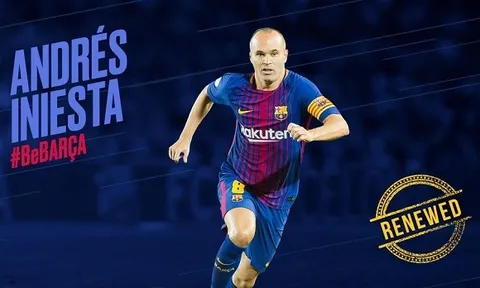 Barca XÁC NHẬN trói chân thành công Andres Iniesta