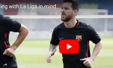 Barcelona trở lại tập luyện sau đại thắng Juventus