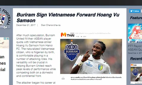 Bất ngờ với danh tính cầu thủ Việt sang Thái Lan thi đấu