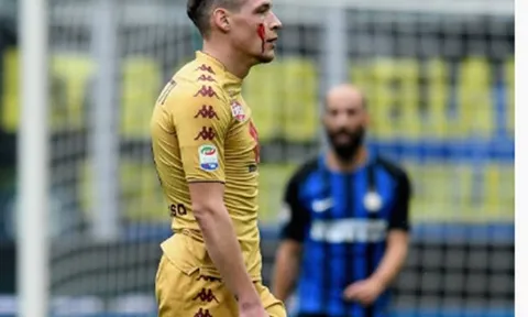 Belotti đổ máu trong ngày Torino chia điểm với Inter Milan