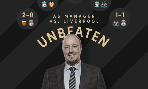 Benitez có thống kê ẤN TƯỢNG khi đối đầu Liverpool