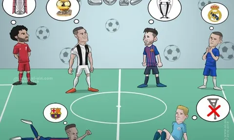 Biếm họa: Điều ước của Ronaldo, Messi; Solskjaer và Mourinho khác gì?