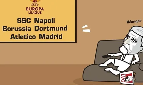Biếm họa Wenger ngất xỉu sau vòng bảng Champions League
