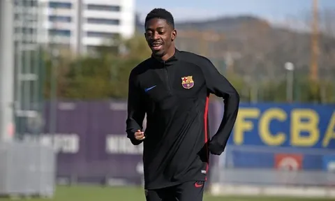 Buổi tập đầu tiên sau khi trở lại của Ousmane Dembele