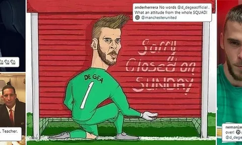 Các ngôi sao Man Utd đồng loạt "ngả mũ" trước De Gea
