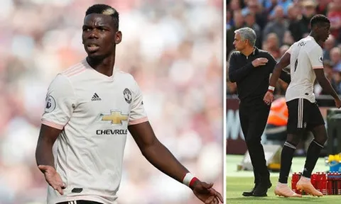 Cận cảnh: Bị thay ra sân, Pogba không thèm nhìn mặt Mourinho