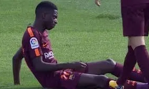 Cận cảnh chấn thương của Dembélé trong trận đấu với Getafe