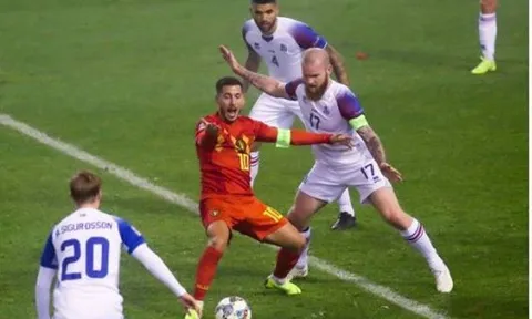 Hazard "khóc thét" giữa vòng vây cầu thủ Iceland