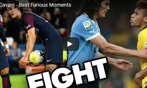 Cavani từng thúc cùi chỏ, đá giò Neymar