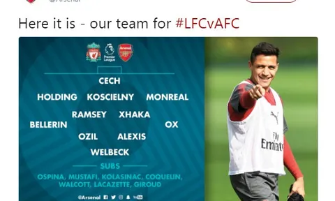 CĐV Arsenal phát điên vì 'Thánh lốp' Welbeck lấy chỗ của Lacazette
