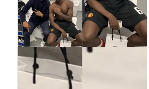 CĐV Man Utd tức điên khi Pogba vui vẻ nhận quà của Juventus