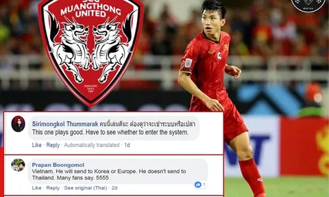 CĐV Thái Lan nói gì về tin đồn Muangthong Utd muốn mua Đoàn Văn Hậu