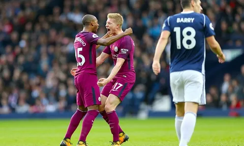 Chấm điểm Man City: Fernandinho làm lu mờ De Bruyne