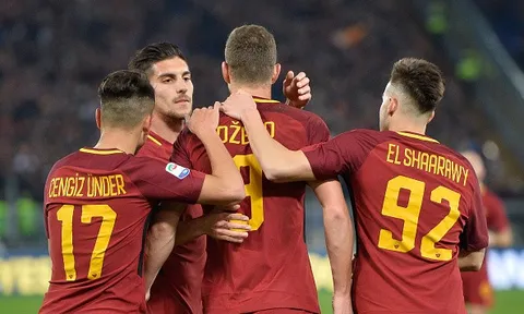 Chấm dứt chuỗi 8 trận tịt ngòi, Dzeko giúp Roma thắng đậm