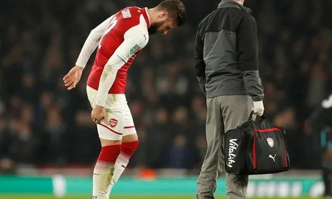 Chấn thương của Giroud nặng hơn dự kiến