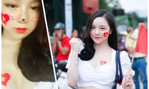 Chào mừng U23 Việt Nam, 'hotgirl ngủ gật' đăng ảnh khoe ngực khủng