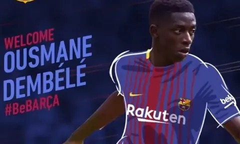 CHÍNH THỨC: Barcelona chiêu mộ thành công Ousmane Dembele