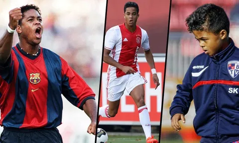 Choáng với khả năng chơi bóng của đại gia đình Kluivert