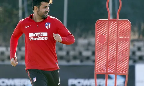 Chưa được thi đấu, Diego Costa vẫn cực kỳ vui vẻ tập luyện