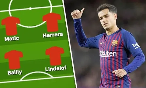 Có Coutinho, Man Utd vận hành với sơ đồ nào?