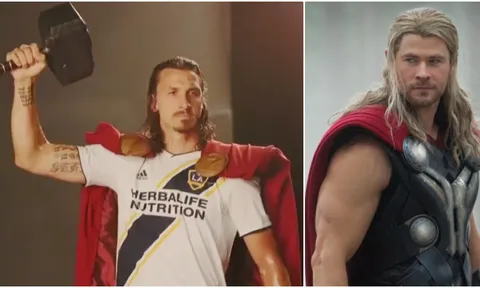 LA Galaxy tôn vinh Ibrahimovic bằng tạo hình 'thần Thor'